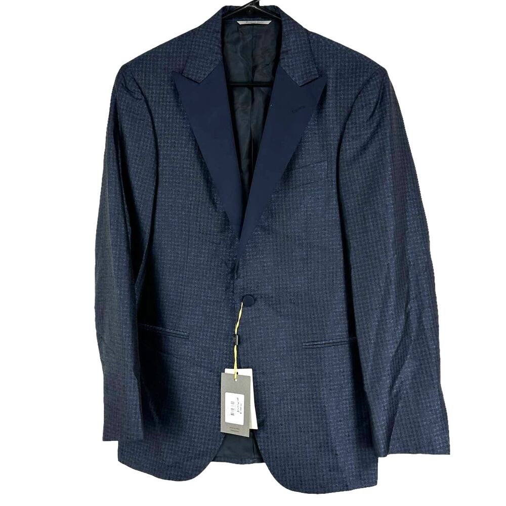 Canali 1934 NWT Men's Pura Seta 100% Silk Blue Blazer Size 48R (US 38R)